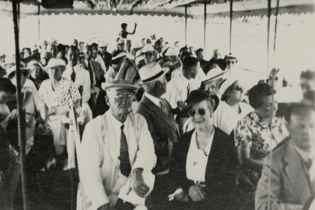 Historic photo of guests aboard Jungle Queen