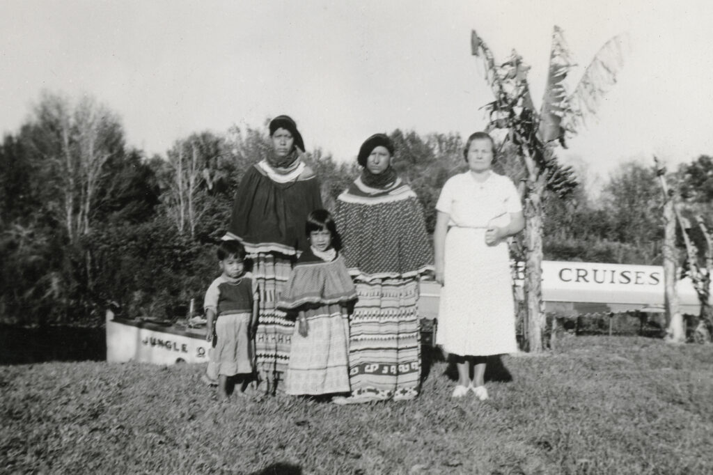 Historic photos of Seminole Tribe members on Jungle Queen Isle