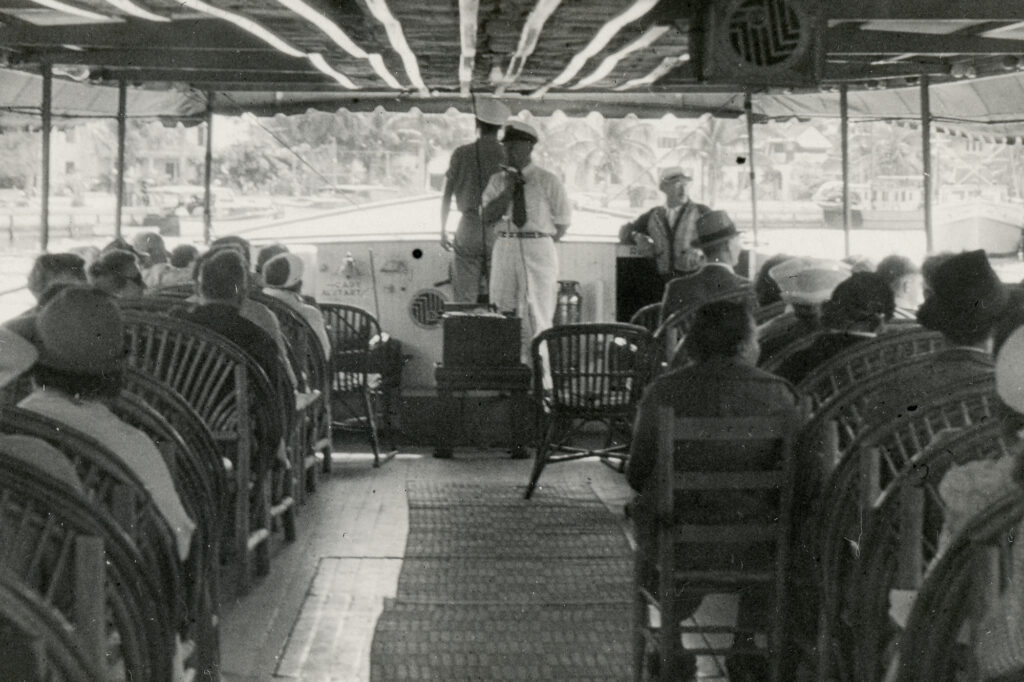 Historic photo inside Jungle Queen on New River Ft Lauderdale