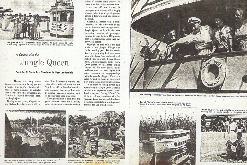 Historic newspaper article featuring the Jungle Queen